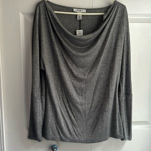WHBM gray/silver top